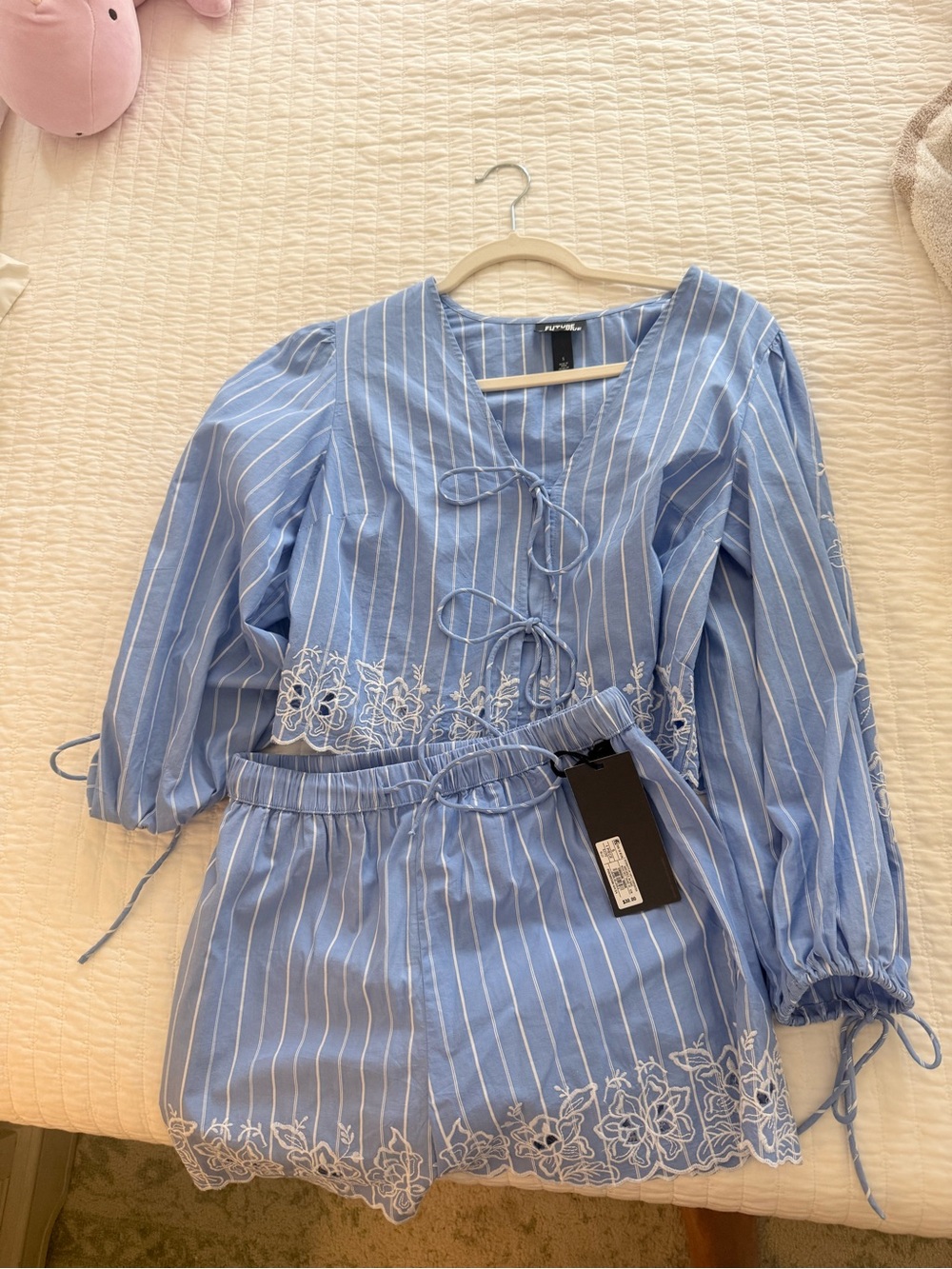 Future Collective Light Blue Striped Set